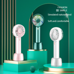 LinkMejor Portable Handheld Fan USB Rechargeable 3 Adjustable Speed Cooling Fan