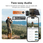 3MP Solar Security Camera Camouflage Color Night Vision PIR Motion Detections 2-Way Audio  IP66 Waterproof Wireless Outdoor Indoor Surveillance CCTV Cameras