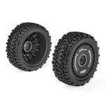 2PCS LinkMejor BX12 1/12 Brushless RC Car Parts Front Rear Tires Wheels Pre-glued Vehicles Models Spare Accessories 16109 16112