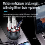 Car Inverter 12V 24V To 220V Power Converter 200W Multi-Function Car Socket Charger Mobile Phone Fast Charging with Digital Display