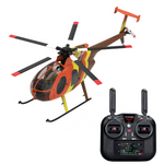 LinkMejor F118S 1:16 Scale MH-6 MD500 Little Bird 2.4G 9CH GPS Stabilized Flybarless RC Helicopter RTF