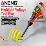 LinkMejor B18 Voltage Tester Pen Non Contact AC 450V LED Indicator Screwdriver Function Insulated Handle Live Neutral Line Detection
