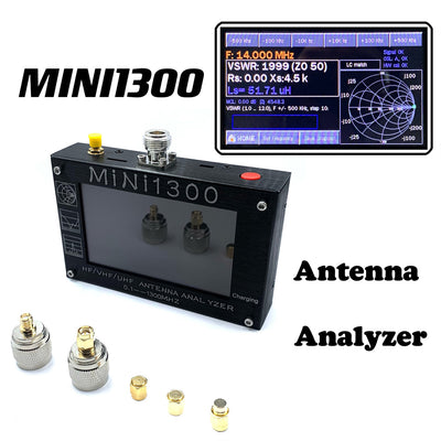 LinkMejor Mini1300 Antenna Analyzer Antenna Analyzer 0.1-1300MHz Measuring S Parameters Impedance Analyzer Aluminum Alloy Shell