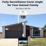 LinkMejor WHC905 5MP PTZ Wireless Security Outdoor Camera Explosion-Proof Cameras Auto Tracking Motion Detection WiFi Camera Works with Alexa Wireless Camera System