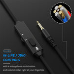 LinkMejor BG02 Gaming Headset Wired Headphones with Microphone Titanium 50mm Drivers 3.5mm Wired Connection Headphones