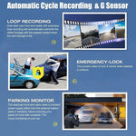 2Inch IPS Screen Dash Camera 4 Channel 1080P HD Driving Recorder Loop Recording G-Sensor Wide Angle Coverage