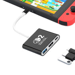3-in-1 Type-C Portable TV Dock Adapter with 4K60Hz HD / USB3.0 / PD100W USB-C for SteamDeck Laptops Phones Tablets Compatible with Switch 2