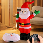 D020 2.4G RC Car Santa Claus Merry Christmas Electric Remote Control One Key Inflatable Sound Music 360° Turning Rechargeable Vehicles Models Toys