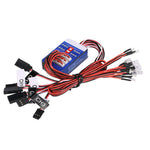 Simulation Flash Light 12 LED Lighting Kit Steering Brake for 1/10 Scale Models RC Car Yokomo Tamiya HSP HPI AXIAL RC4WD