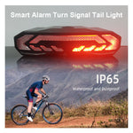 LinkMejor Smart Brake Sensing Bike Taillight 1500mAh Battery Adjustable Parameters Alarm Rear Light 6 Light Modes USB-C Rechargeable IP65 Waterproof Bicycle Rear Light with 110dB Horn Wireless Remote