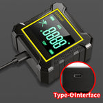 Dual Laser Digital Inclinometer 4 x 90° Four-Sided Magnetic Type-C Rechargeable Angle Slope Meter Laser Level