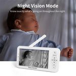 Smart WiFi Baby Monitor 5 Inch LCD Babyphone Video Camera Mobile App Control PTZ HD Night Vision Two-Way Audio Lullabies for Baby