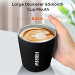 HiBREW 240ml Portable Hanging Ear Style Coffee Thermal Mug Foldable Filter Stainless Steel Double Wall Vacuum Insulated Coffee Cup