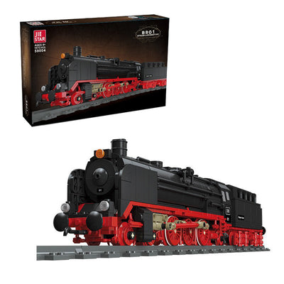 LinkMejor 59001 59002 59003 59004 59005 Steam Train City Heavy Freight Train Rails Assemble Model Building Block Brick Assembly Kit Kids Christmas Gift Toys