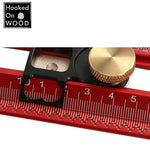 LinkMejor Hooked On Wood MT-2465 PRO Scriber Marking T Square Ruler Aluminum Alloy Hole Positioning Marking Gauge