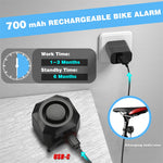 LinkMejor 110dB Bicycle Anti-theft Alarm Lock Wireless Control 70m Range 180 Days Standby USB Rechargeable Waterproof Vibration Alarm for Electric Scooter Bicycle Motorcycle Security Device