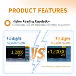 LinkMejor XDM1051 XDM1251 Portable Benchtop Digital Multimeter 5 1/2-Digit 120000 Counts High Precision DMM True RMS Data Logger