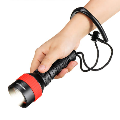 LinkMejor® DL01 XHP50.2 2230LM Underwater 100M Strong Dive Light 6500K Professinal Scuba Diving LED Flashlight with Magnetic Switch Under Water Photography Video LED Fill Light