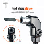 90 Degree Turning Universal Screwdriver Batch Head Corner Adapter with Quick Release Hexagonal Interface Ideal for Hard-to-Reach Areas Optional 10-Piece Accessory Set