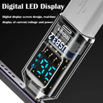 LinkMejor Digital Display USB 3.2 Adapter 10Gbps 36-60W Power Meter Tester Smart Chip Data Transmission USB-C Extension Adapter Converter