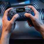 P4 Wireless Gaming Controller 1.47-inch OLED Screen bluetooth Gamepad with Hall Effect Joysticks & Triggers Turbo Vibration for PC Switch PS4 Android iOS