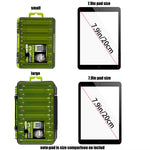 LinkMejor 12/14 Compartments Double Sided Fishing Tackle Box Y-slot Fishing Gear Organizer Fishing Tool Storage Case