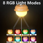 Smiling Shark Camping Light, Super Bright Rechargeable Tent Light Tripod Avainable Portable Multifunctional Lanterns LED Outdoor Emergency Lights