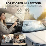 Car Windshield Sun Shade Umbrella 145x79cm Foldable Cartoon Pattern UV Blocker Heat Shield Protector For SUV Sedan MPV