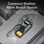 LinkMejor DWS-P2 Soldering Station Kit 100W USB C Digital Welding Station 1.54 Inch TFT Screen F245 F210 Tips PD Charger Included