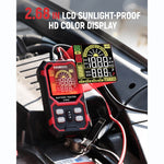 EU US Direct KAIWEETS KVB02 Car Battery Tester 12V 24V Load Tester with 2.68 Inch LCD Accurate Results Reverse Polarity Protection for Standard AGM GEL EFB Batteries