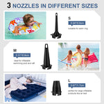 5200mAh Electric Air Pump Portable Air Pump with Fast Inflating/Deflating Rechargeable Electric Pump with 3 Nozzles for Kids Paddling Pool Swimming Pool Airbed Inflatable Boat