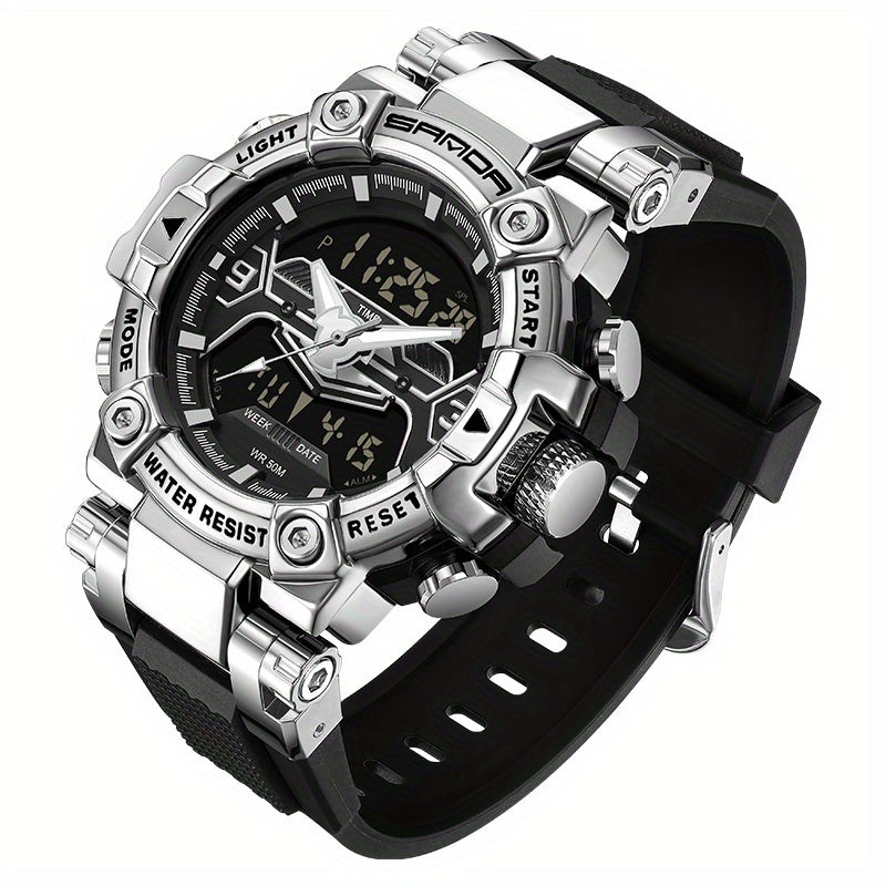 LinkMejor Men's Sport Digital Watches Multifunctional Luminous Wrist Watch Waterproof Shockproof Alarm Clock Men Watch