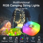 Elfeland 5m Smart Camping Light Strip APP Control Rechargeable Waterproof LED Night Light 16M Colors Music Sync Timer Portable Outdoor Lamp