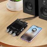 LinkMejor 150Wx2 TDA7498E Stereo Treble Bass Adjustment bluetooth 5.0 Audio Power Amplifier Board Module Dual Channel Heat Sink APP Control