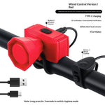 WEST BIKING 120dB Mini Bicycle Horn Type-C Charging 5 Modes Warning Waterproof Electric Bike Bell for MTB Riding Safety