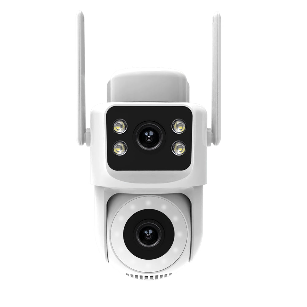 LinkMejor WiFi Tuya IP Camera 8MP HD Dual Lens Smart Security Camera 300 Pan 90 Tilt Color Night Vision Motion Alerts Waterproof Two-Way Audio Wireless Surveillance