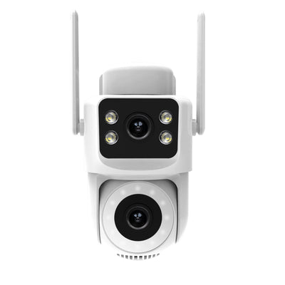 LinkMejor WiFi Tuya IP Camera 8MP HD Dual Lens Smart Security Camera 300 Pan 90 Tilt Color Night Vision Motion Alerts Waterproof Two-Way Audio Wireless Surveillance