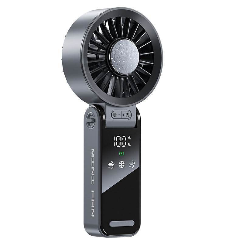 Tevorex Mini USB Fan with Digital Display 100-Speed Portable Folding Cooling Fan High Speed Strong Wind Handheld Small Fan for Outdoor