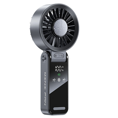 Tevorex Mini USB Fan with Digital Display 100-Speed Portable Folding Cooling Fan High Speed Strong Wind Handheld Small Fan for Outdoor