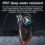 Coralme Y80 2X Motorcycle Intercom Helmet Bluetooth Headset 800 Meters Two-Person Intercom Suitable For Third-Party Helmet Headset