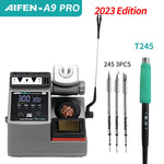 LinkMejor A9PRO Soldering Station 120W Temperature Control Welding Tool Compatible with 245 Tips Adjustable Hibernation Bracket Silicone Organizer Professional Soldering Handle