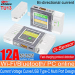 LinkMejor TU13 USB Tester Type-C PD3.0 Fast Charging Protocol Voltmeter 50V 12A Real-Time Power Monitor IPS Display Wide Compatibility