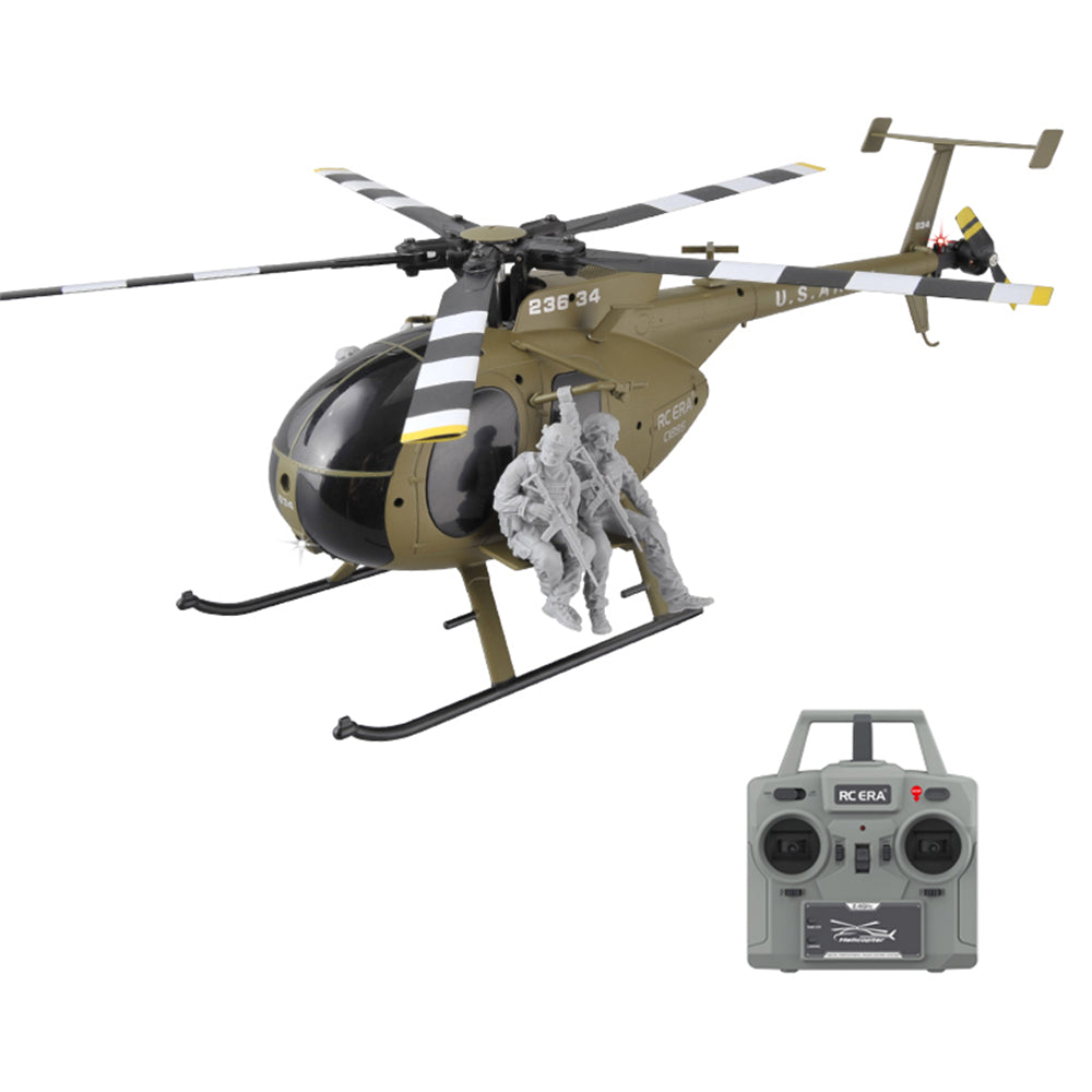 RC ERA C189S MD500 2.4G 4CH 6-Axis Gyro Optical Flow Localization Altitude Hold Dual Brushless Motor 1:28 Scale Flybarless RC Helicopter RTF