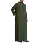 LinkMejor Mens Robes Saudi Style Thobe Dishdash Jubba Arab Robe Islamic Clothing Long Maxi Dress Tops