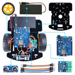 LinkMejor 2WD Smart Automation Robot Car Kit For ESP8266 ESP12E D1 Wifi Board For Arduino Programming Starter Smart Electronic Robotic Kit