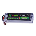 LinkMejor 11.1v 4200mAh 30C 3S LiPo Battery T Plug for RC Car