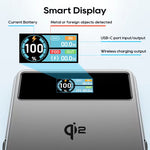 LinkMejor KL-YD92 15W 10000mAh Magnetic Wireless Power Bank with TFT Smart Display External Battery Power Supply with 1 Input & 2 Outputs Fast Charging for iPhone 17 17Pro 16 Max 15 14 13 for Huawei Mate Xts for Xiaomi 17pro for SAMSUNG for OPPO