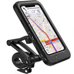 LinkMejor Universal Waterproof Bike Phone Bracket Navigation GPS Support 360° Adjustable Touch Screen Shockproof Bicycle Holder for 4.7-7.2 inch Phones MTB Bike Road Bike