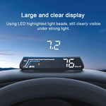Car Digital Speedometer Head Up Display 4.6 Inch Screen RPM Water Temperature Voltage Fuel Consumption Turbo Pressure Engine Load Multifunctional Vehicle Meter