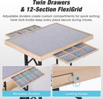 LinkMejor 1500 Pieces Puzzle Table with 4 Wheels Adjustable Jigsaw Table with Drawers in Height Angle with Cover Upgraded Stability for Adults